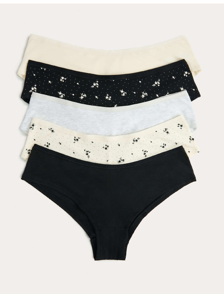 Marks & Spencer 5 бр. бикини хипстер от памук и модал Marks & Spencer черна