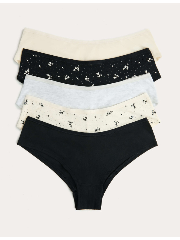Marks & Spencer 5 бр. бикини хипстер от памук и модал Marks & Spencer черна