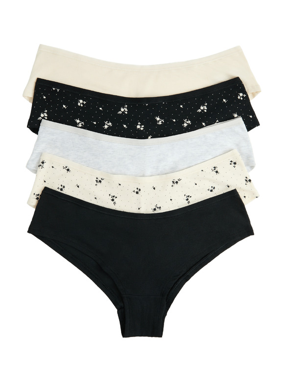 Marks & Spencer 5 бр. бикини хипстер от памук и модал Marks & Spencer черна