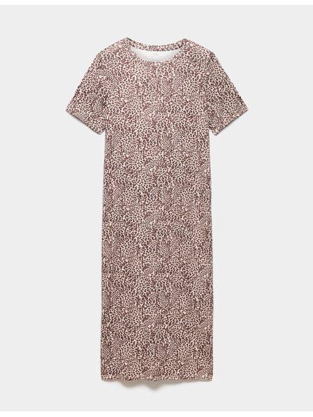 Marks & Spencer Дълга нощна риза с печат от памук и модал Marks & Spencer кафява