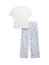 Marks & Spencer Чисто памучна пижамна гарнитура Marks & Spencer синя