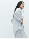 Marks & Spencer Раирана пижамна риза от чист памук Marks & Spencer синя