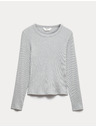 Marks & Spencer Пижамна горничка с ребрав плот с обработка Cool Comfort™ от памук и модал Marks & Spencer сива