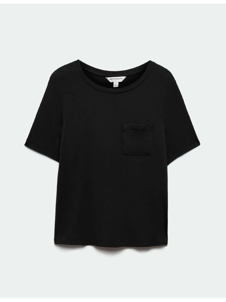 Marks & Spencer Пижамна горничка с къси ръкави и високо съдържание на модал Marks & Spencer черна