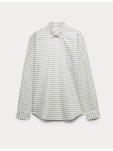 Marks & Spencer Оксфордска риза обичайно кроене от чист памук The Ultimate Marks & Spencer зелена
