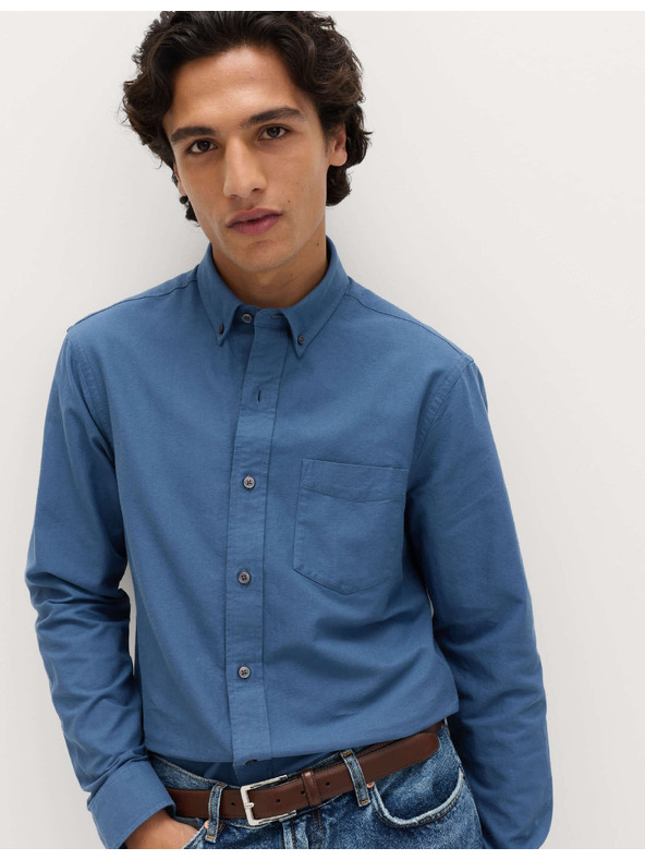 Marks & Spencer Риза от чист памук The Ultimate Marks & Spencer oxford blue