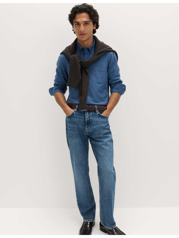 Marks & Spencer Риза от чист памук The Ultimate Marks & Spencer oxford blue