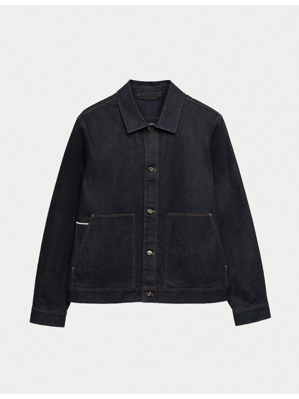 Marks & Spencer Дънково яке Selvedge Marks & Spencer морско синьо