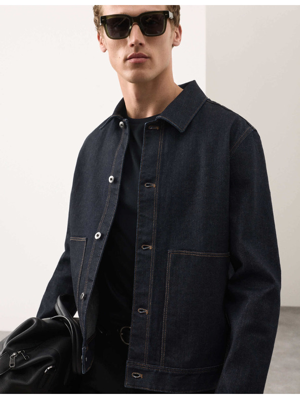 Marks & Spencer Дънково яке Selvedge Marks & Spencer морско синьо