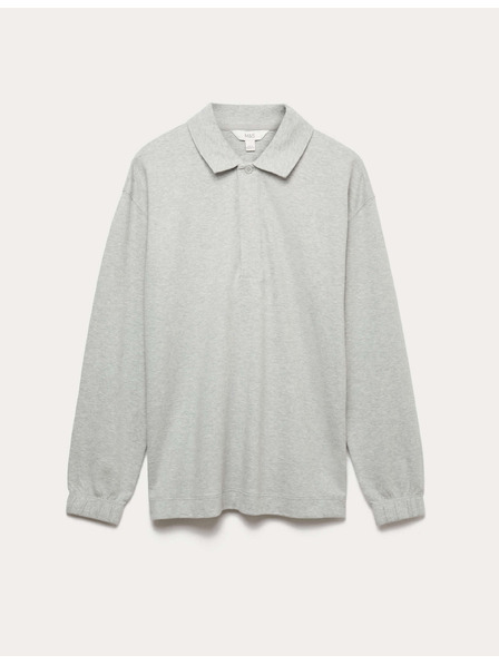 Marks & Spencer Ръгби риза с висок дял на памук Marks & Spencer сива