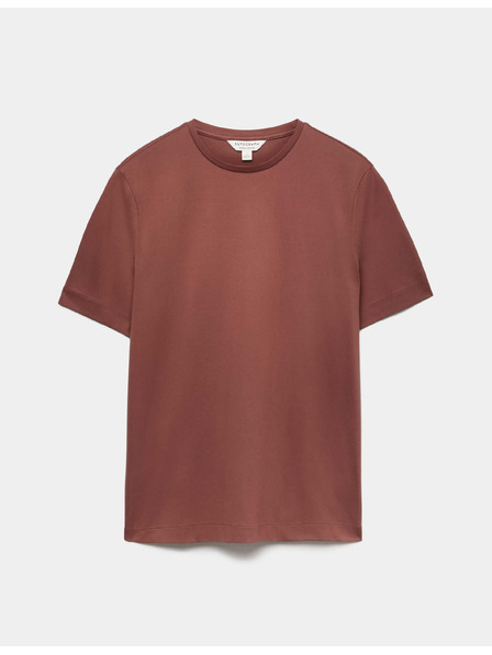 Marks & Spencer Тениска от премиум памук, тесен силует Marks & Spencer кафява