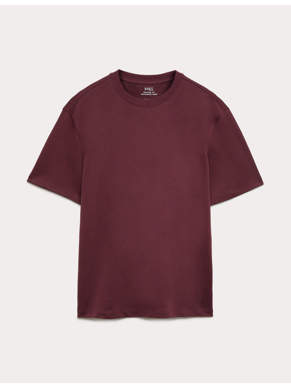 Marks & Spencer Тениска Ultimate Performance от памук Marks & Spencer червена