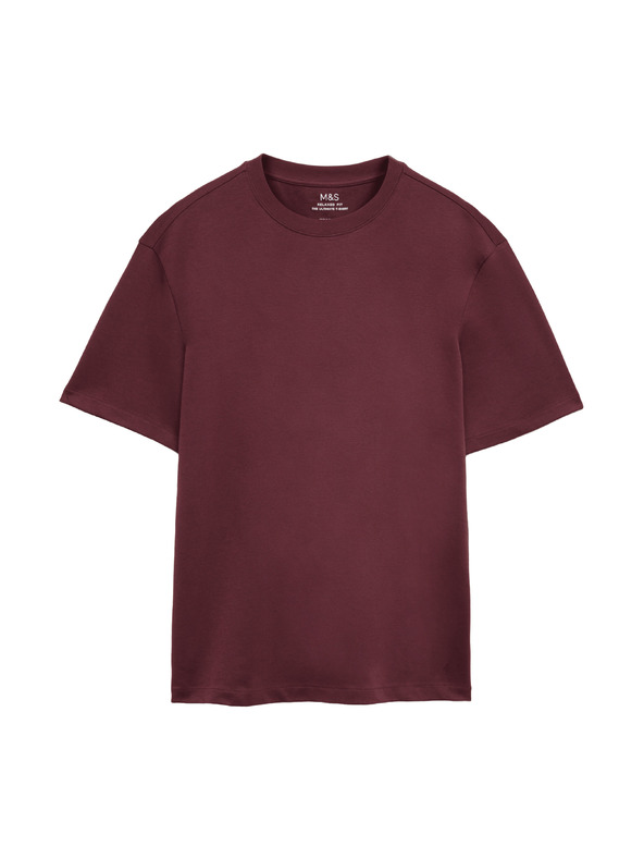 Marks & Spencer Тениска Ultimate Performance от памук Marks & Spencer червена