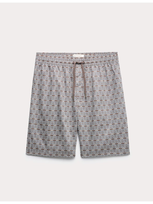 Marks & Spencer Пижамни шорти с печат и висок дял на памук Marks & Spencer синя