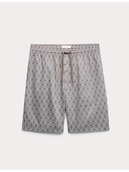 Marks & Spencer Пижамни шорти с печат и висок дял на памук Marks & Spencer синя