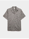 Marks & Spencer Пижамен топ с печат, с висок дял на памук Marks & Spencer синя