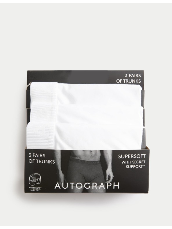 Marks & Spencer Боксерки с технология Secret Support™, 3 бр. в опаковка Marks & Spencer бял