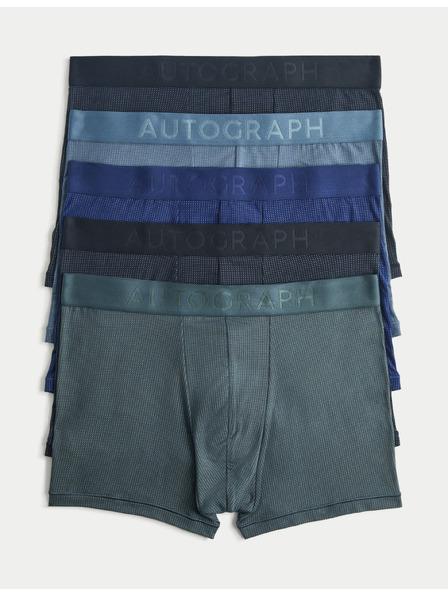 Marks & Spencer Боксерки от стреч модал 360 Flex, 5 бр. в опаковка Marks & Spencer син