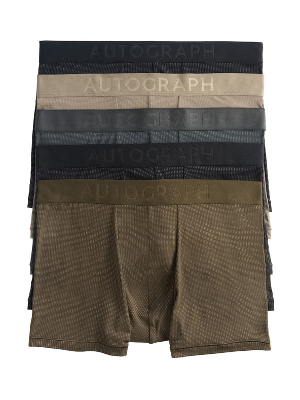 Marks & Spencer Боксерки от стреч модал 360 Flex, 5 бр. в опаковка Marks & Spencer черен