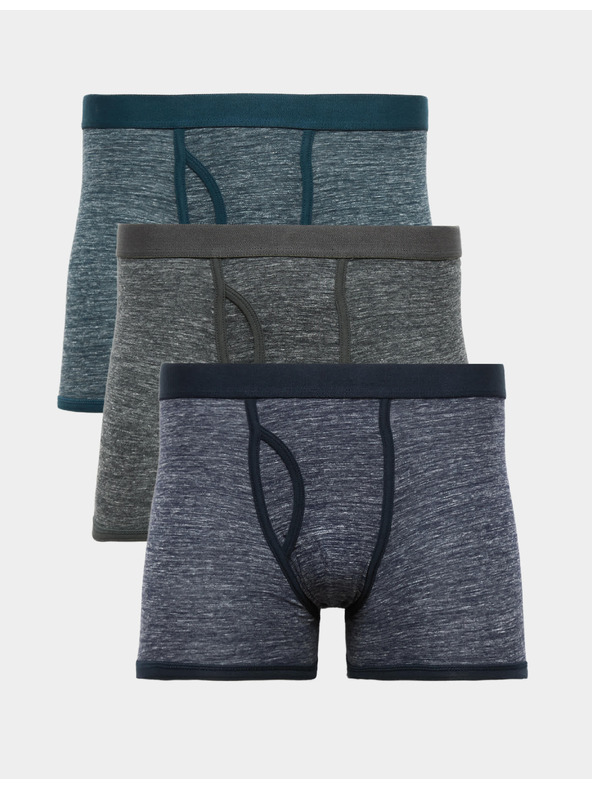 Marks & Spencer Памучни еластични боксерки с мланжиран ефект, 5 бр. Marks & Spencer многоцветна