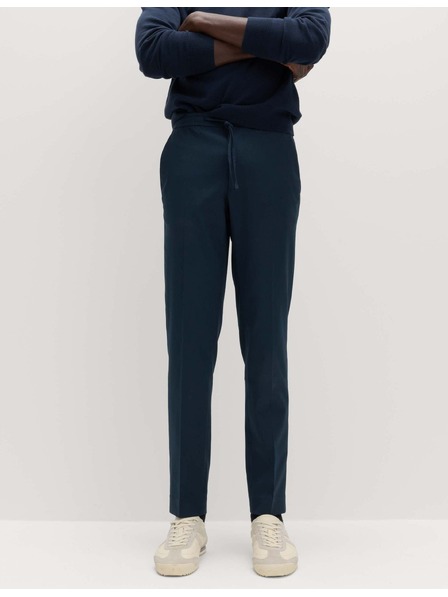 Marks & Spencer Еластични официални панталони класически крой Marks & Spencer морски синьо