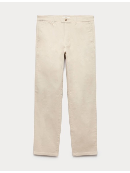 Marks & Spencer Разтегливи chino панталони с нормален силует Marks & Spencer бежово
