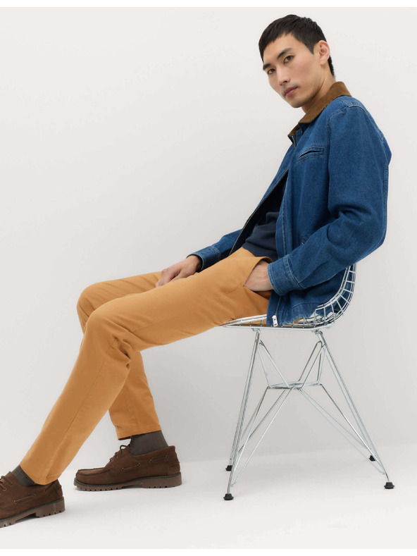 Marks & Spencer Разтегателен панталон чино слим фит Marks & Spencer кафяв