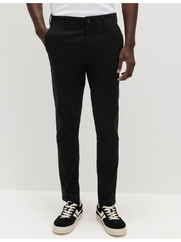 Marks & Spencer Chino панталони приталени крой със стреч Marks & Spencer черен