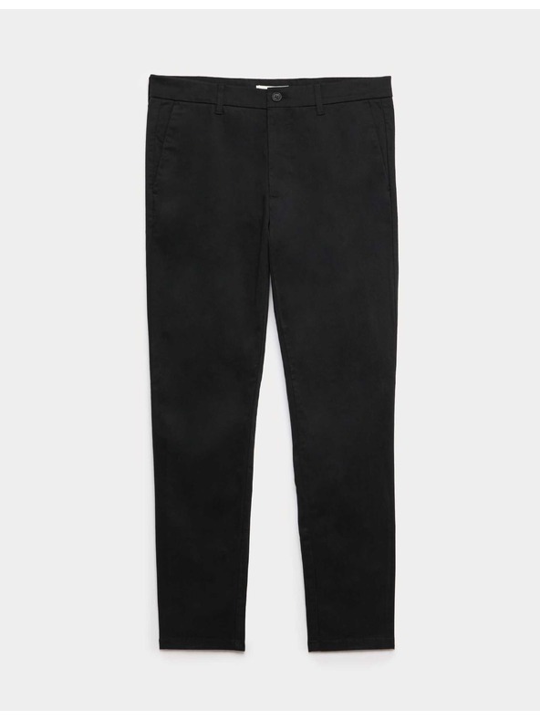 Marks & Spencer Chino панталони приталени крой със стреч Marks & Spencer черен