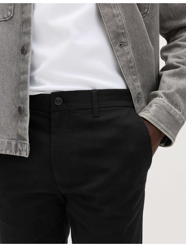 Marks & Spencer Chino панталони приталени крой със стреч Marks & Spencer черен