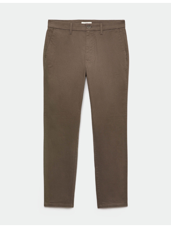 Marks & Spencer Разтегателен панталон чино слим фит Marks & Spencer кафяв