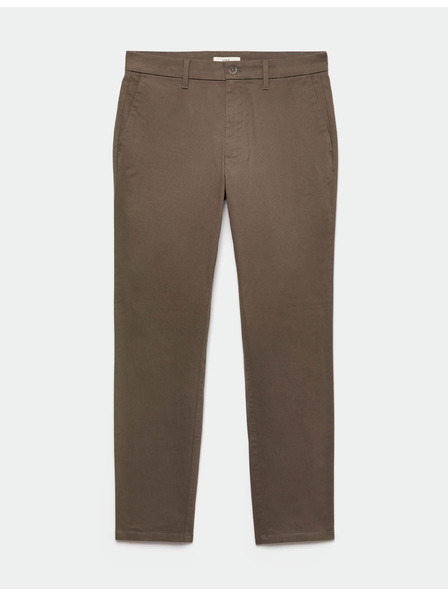 Marks & Spencer Разтегателен панталон чино слим фит Marks & Spencer кафяв