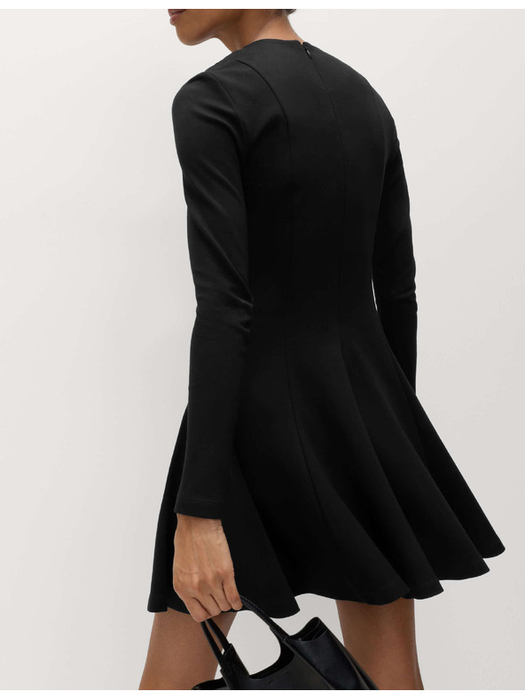 Marks & Spencer Джърси кръгла mini рокля с деколте до врата Marks & Spencer черно