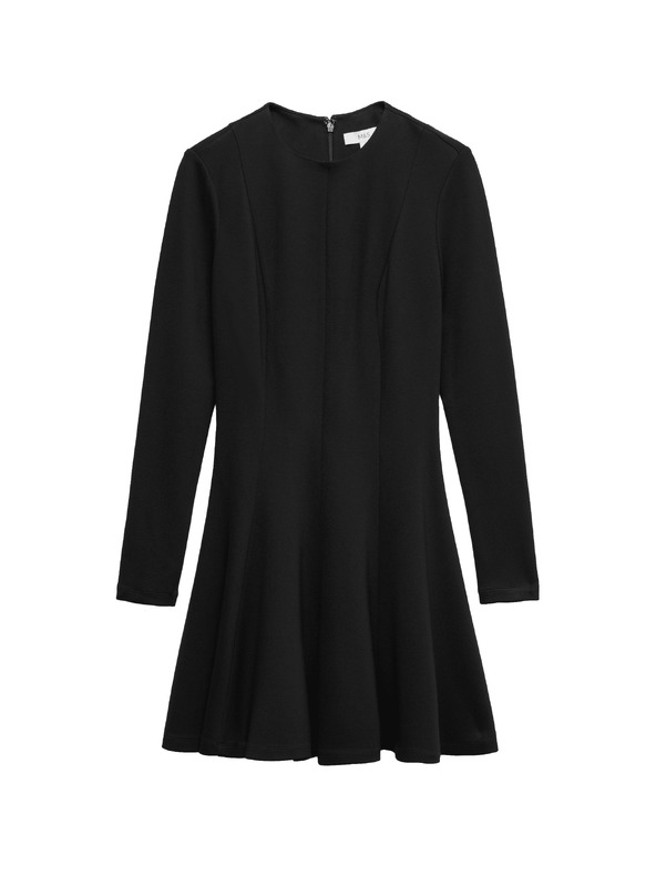 Marks & Spencer Джърси кръгла mini рокля с деколте до врата Marks & Spencer черно