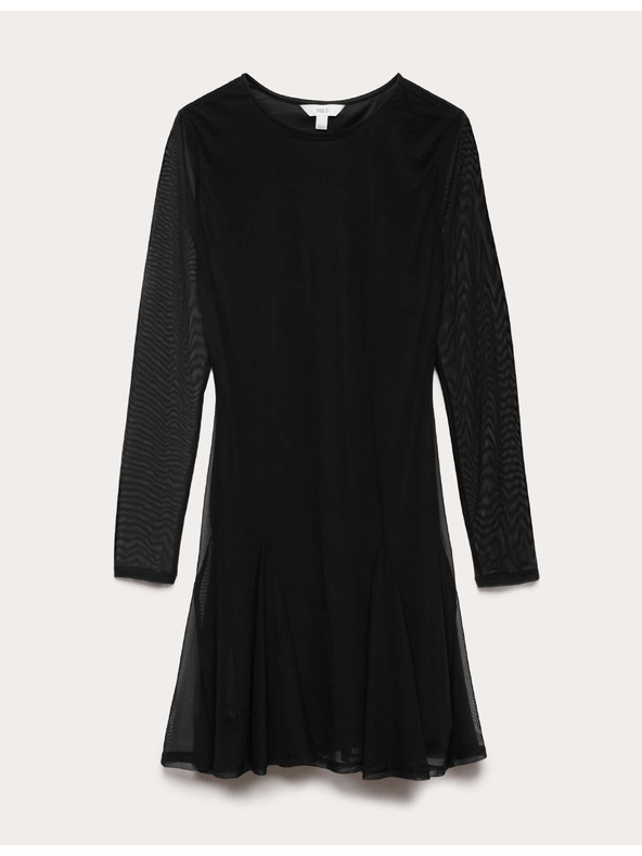 Marks & Spencer Кръгла mini рокля с кръгла деколте и мрежа Marks & Spencer черно