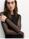 Marks & Spencer Кръгла mini рокля с кръгла деколте и мрежа Marks & Spencer черно