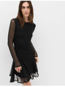 Marks & Spencer Кръгла mini рокля с кръгла деколте и мрежа Marks & Spencer черно
