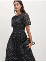 Marks & Spencer Midi рокля с металик точков печат Marks & Spencer черно