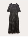 Marks & Spencer Midi рокля с металик точков печат Marks & Spencer черно