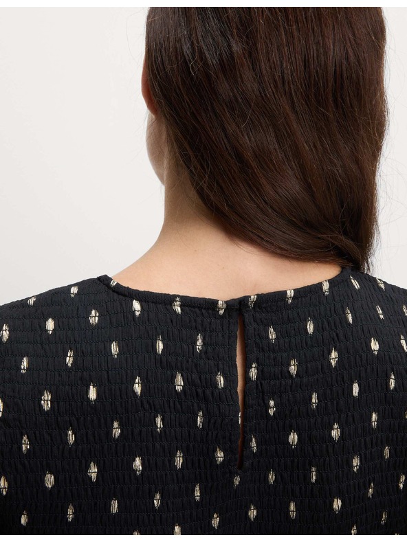 Marks & Spencer Midi рокля с металик точков печат Marks & Spencer черно