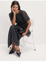 Marks & Spencer Midi рокля с металик точков печат Marks & Spencer черно