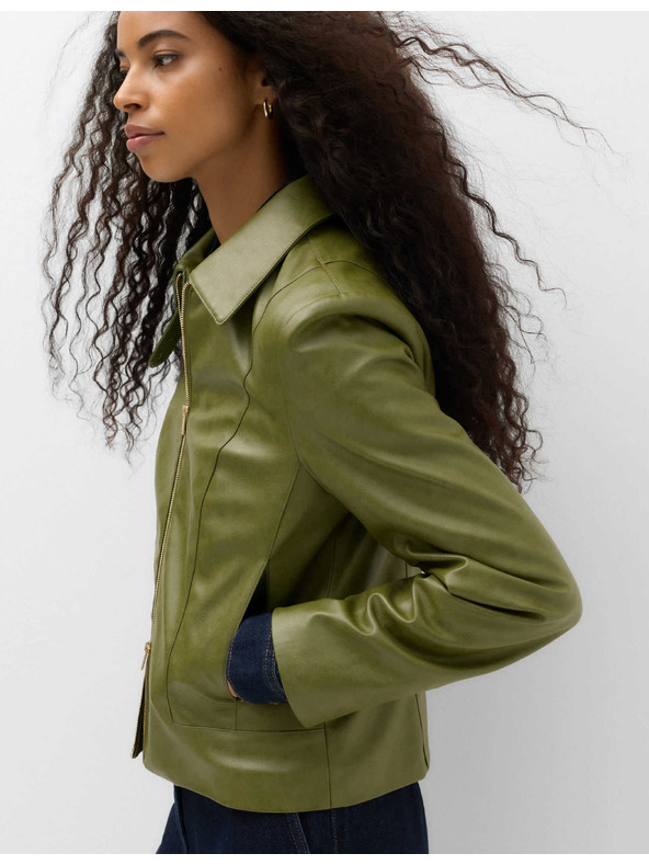 Marks & Spencer Harrington тип яке от изкуствена кожа Marks & Spencer зелено