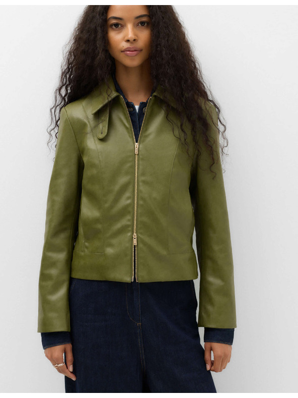 Marks & Spencer Harrington тип яке от изкуствена кожа Marks & Spencer зелено