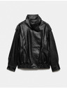 Marks & Spencer Bomber якета от имитация на кожа със стояче яка Marks & Spencer черна