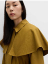 Marks & Spencer Плащ с яка и подчертан пас, от чист памук Marks & Spencer зелена