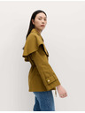 Marks & Spencer Плащ с яка и подчертан пас, от чист памук Marks & Spencer зелена