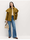 Marks & Spencer Плащ с яка и подчертан пас, от чист памук Marks & Spencer зелена