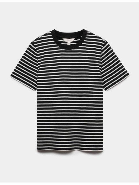 Marks & Spencer Тениска с кръгло деколте, от чист памук Marks & Spencer черна