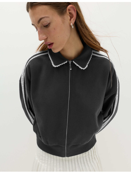 Marks & Spencer Спортна якета с цип и висок процент памук Marks & Spencer черна