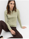 Marks & Spencer Изглажен топ с дълги ръкави, с вълна Marks & Spencer зелен